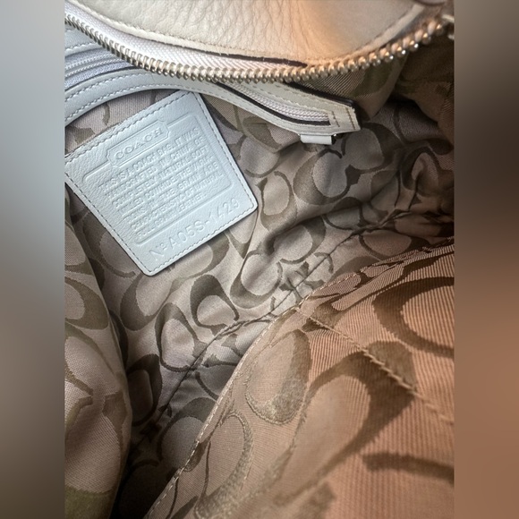 🦢Vintage Coach Hobo White Pebbled Leather Shoulder Bag 1429 🦢 - Picture 11 of 12